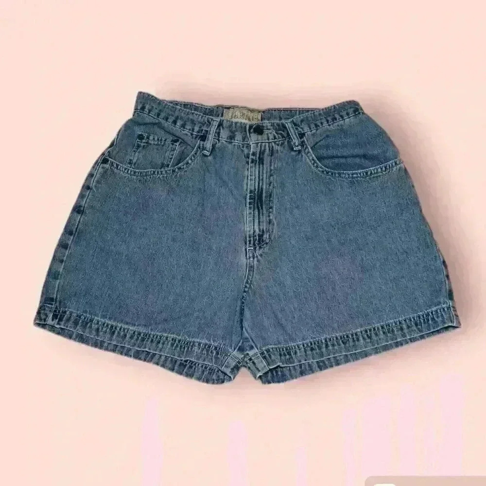 GRAPHITE JEANSWEAR Women's Blue Denim Jean Juniors Shorts Size 9